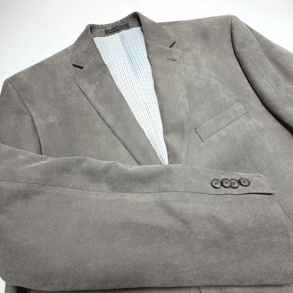 Lauren Ralph Lauren Blazer 46R Gray Sport Coat Classic 2 Button